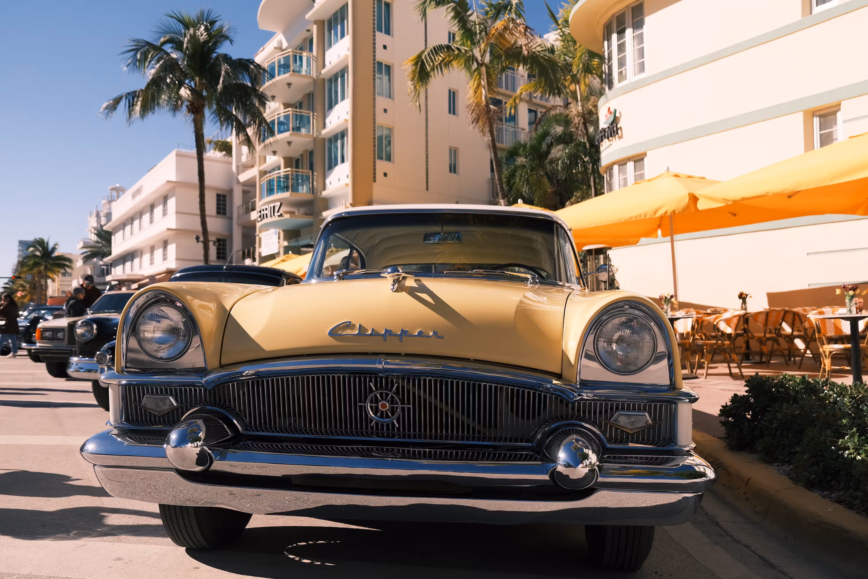 There was a vintage car exhibition on Ocean Drive while we were there!