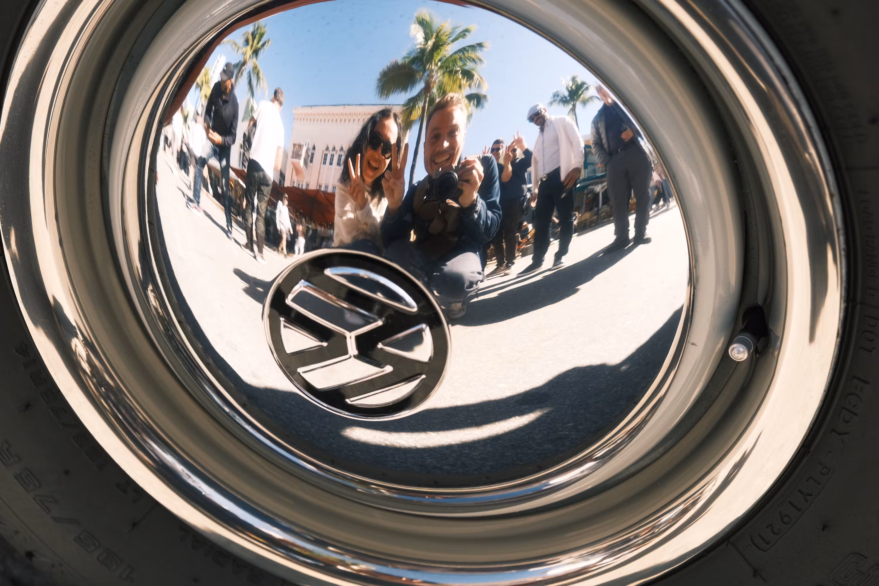 People behind us stealing the show