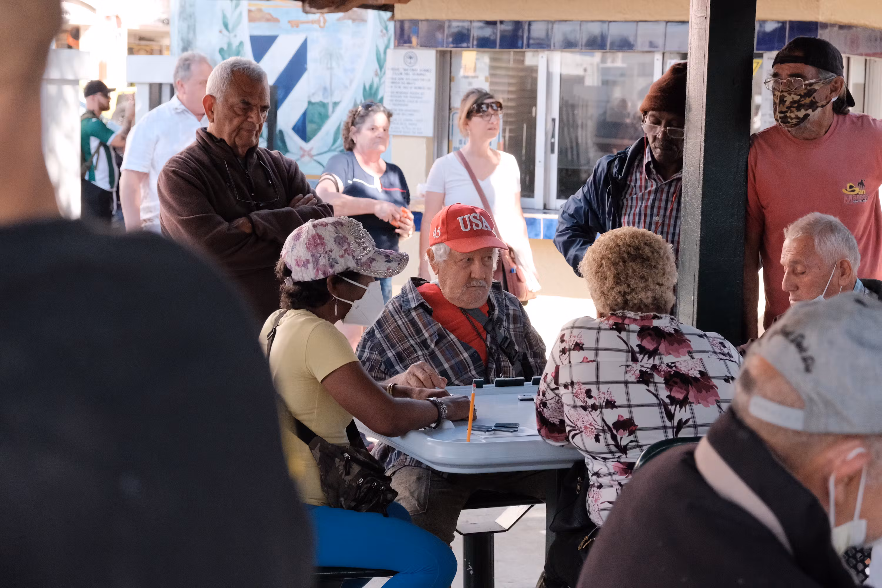 Domino's park, a place where (older) folks meet & play
