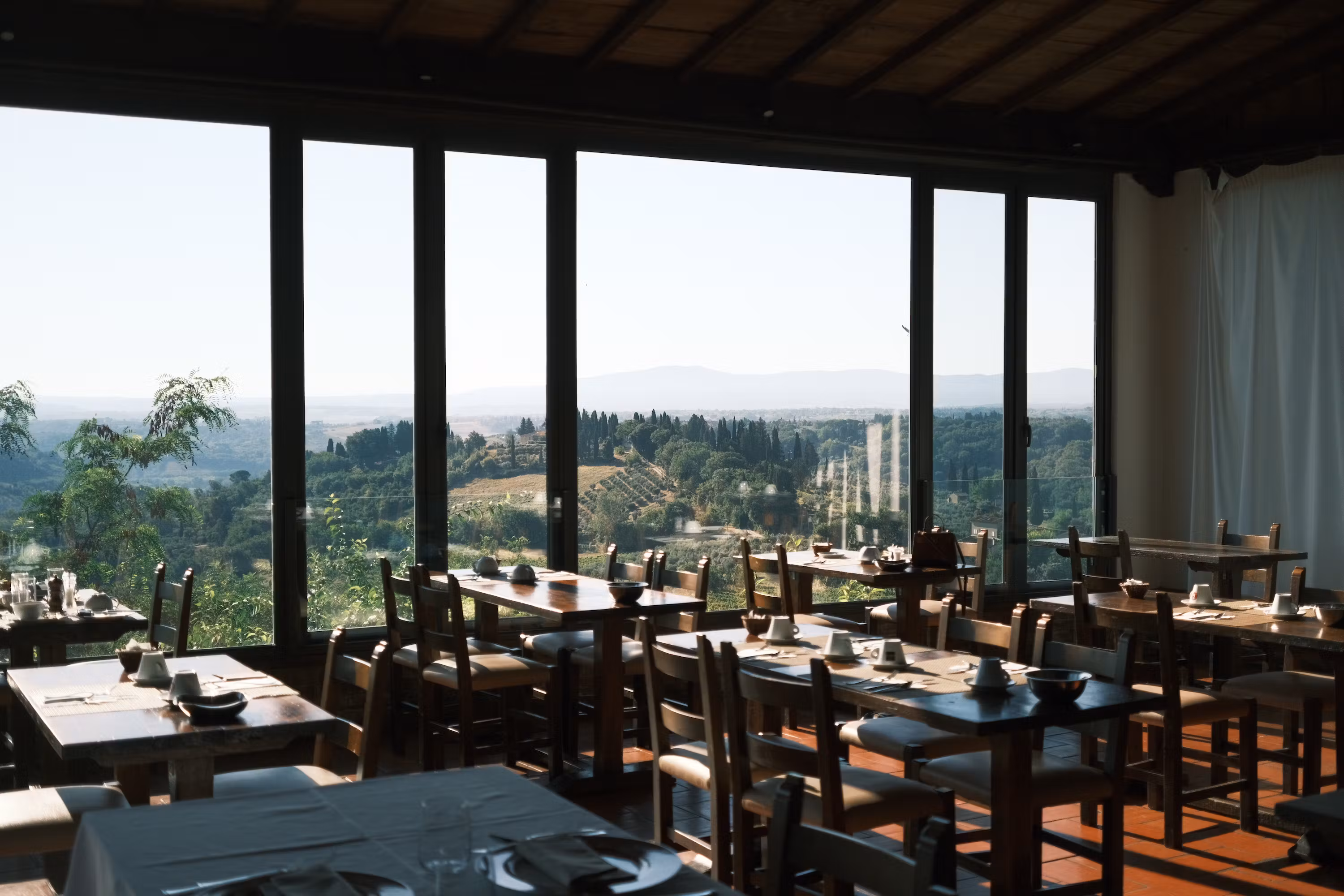This was the view from the hotel's restaurant! We had some breakfast there, an nice Italian lady cooked amazing eggs for us.
